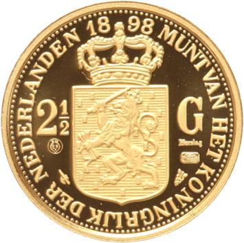 Replica 2 1/2 Gulden 1898 in Goud