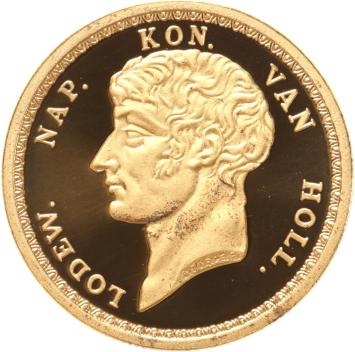 Replica 10 Gulden goud 1808 in Verguld Zilver