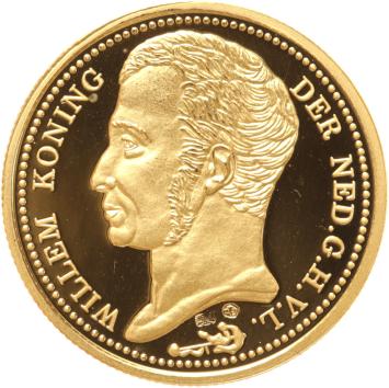 Replica 10 Gulden goud 1828 in Verguld Zilver