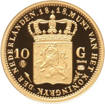 Replica 10 Gulden goud 1818 in Goud