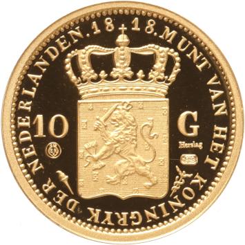 Replica 10 Gulden goud 1818 in Goud