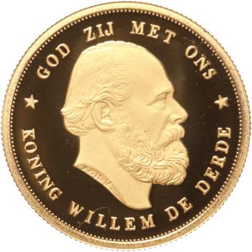 Replica 10 Gulden goud 1889 in Verguld Zilver