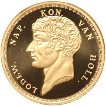 Replica 20 Gulden 1808 Lodewijk Napoleon in Verguld Zilver
