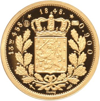 Replica Dubbele Negotiepenning 1848 in goud