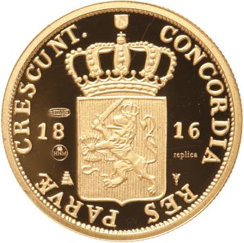 Replica Zilveren Dukaat 1816 in Verguld Zilver