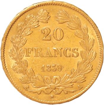 France 20 francs 1839a