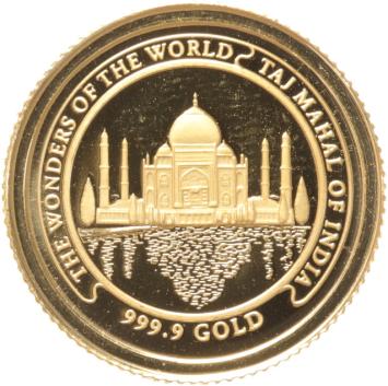 Cambodia 3000 Riels gold 2005 Taj Mahal proof