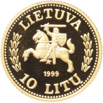 Lithuania 10 Litu gold 1999 History of Gold proof