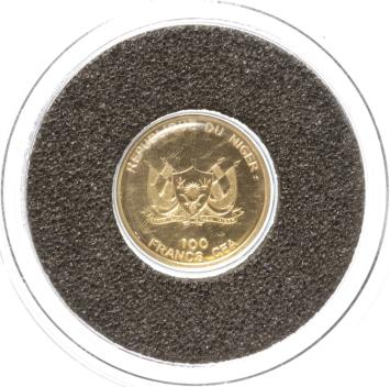 Niger 100 Francs gold 2016 World Youth Day proof