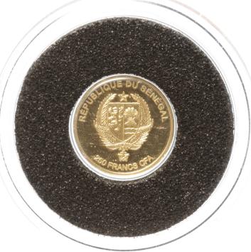 Senegal 250 Francs gold 2017 Benjamin Franklin proof