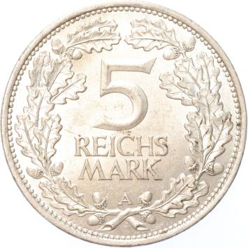 Germany Weimar 5 Mark 1925A silver UNC