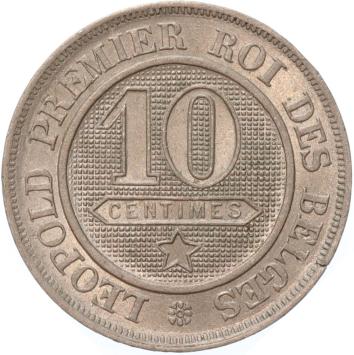 Belgium  10 Centimes 1864  copper BU