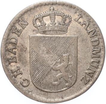 German states Baden 6 Kreuzer 1807  silver XF
