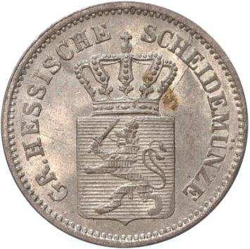 German states Hesse-Darmstadt Kreuzer 1868  silver BU