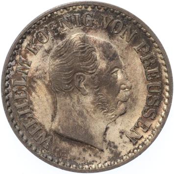 German States Prussia 1 Groschen silver 1861A BU