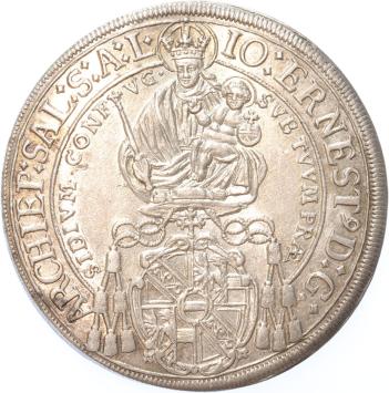 Austrian states Salzburg Thaler 1696  silver AU