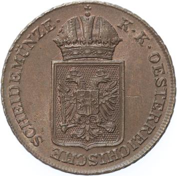 Austria 2 Kreuzer 1848A copper BU
