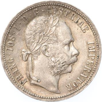 Austria 1 Florin 1877 silver UNC