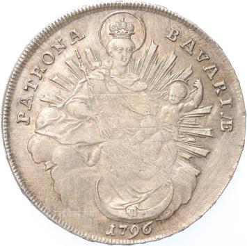 German states Bavaria Thaler 1796  silver XF