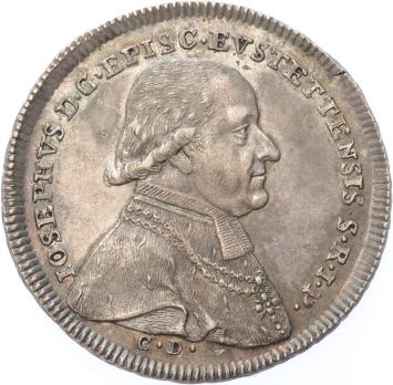 German states Eichstatt 1/2 Thaler 1796  silver XF/AU