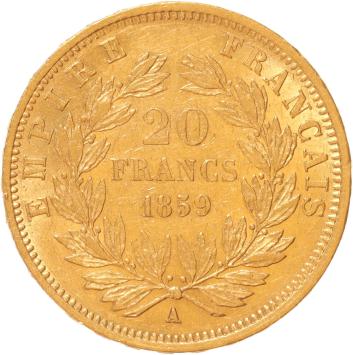 France 20 francs 1859a