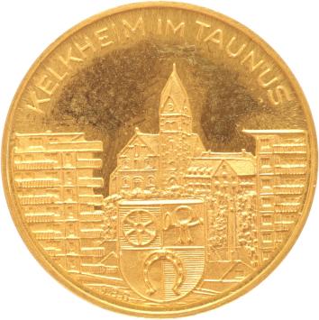Germany Gold Souvenir Medal Kelkheim im Taunus