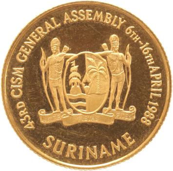500 Gulden 1988 Assembly Suriname Proof