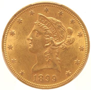USA 10 Dollars 1899 PCGS MS62