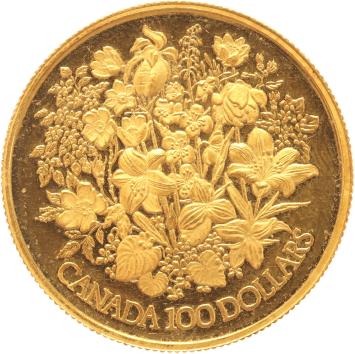 Canada 100 dollars 1977 Bouquet Flowers