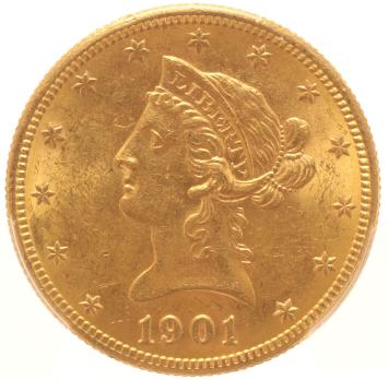 USA 10 Dollars 1901 PCGS MS62