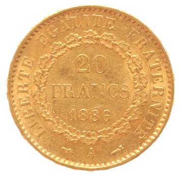 France 20 Francs 1886a