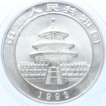 China Panda 1992SD 1 ounce silver