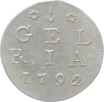 Gelderland Dubbele stuiver 1792