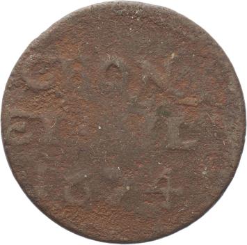 Groningen provincie Duit 1674