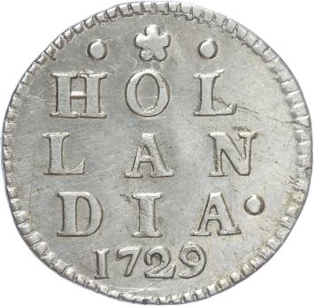 Holland Dubbele wapenstuiver 1729