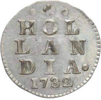 Holland Dubbele wapenstuiver 1732