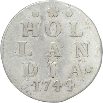 Holland Dubbele wapenstuiver 1744/34