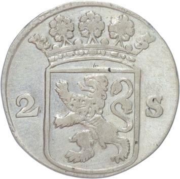 Holland Dubbele wapenstuiver 1744/34