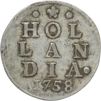 Holland Dubbele wapenstuiver 1758