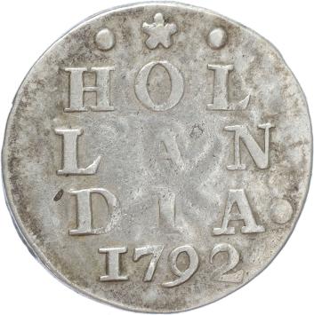 Holland Dubbele wapenstuiver 1792