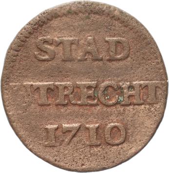 Utrecht-stad Duit 1710