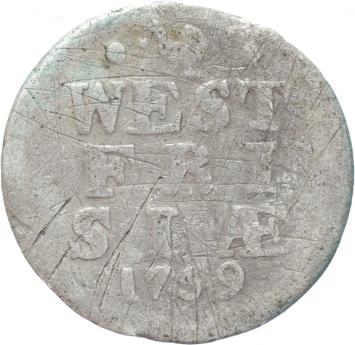 West-Friesland Dubbele stuiver 1759
