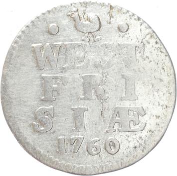 West-Friesland Dubbele stuiver 1760