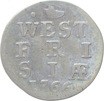 West-Friesland Dubbele stuiver 1766