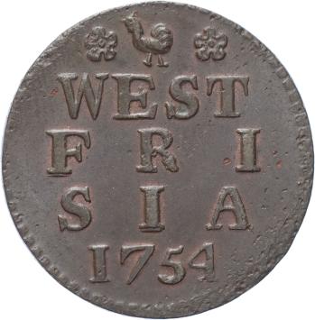 West-Friesland Duit 1754