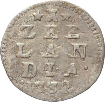 Zeeland Dubbele wapenstuiver 1732