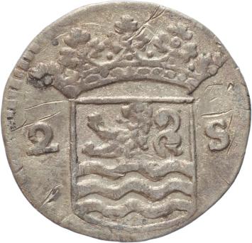 Zeeland Dubbele wapenstuiver 1732