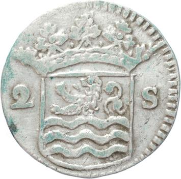Zeeland Dubbele wapenstuiver 1733