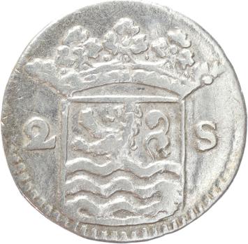 Zeeland Dubbele wapenstuiver 1733/30