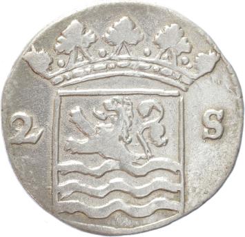 Zeeland Dubbele wapenstuiver 1745